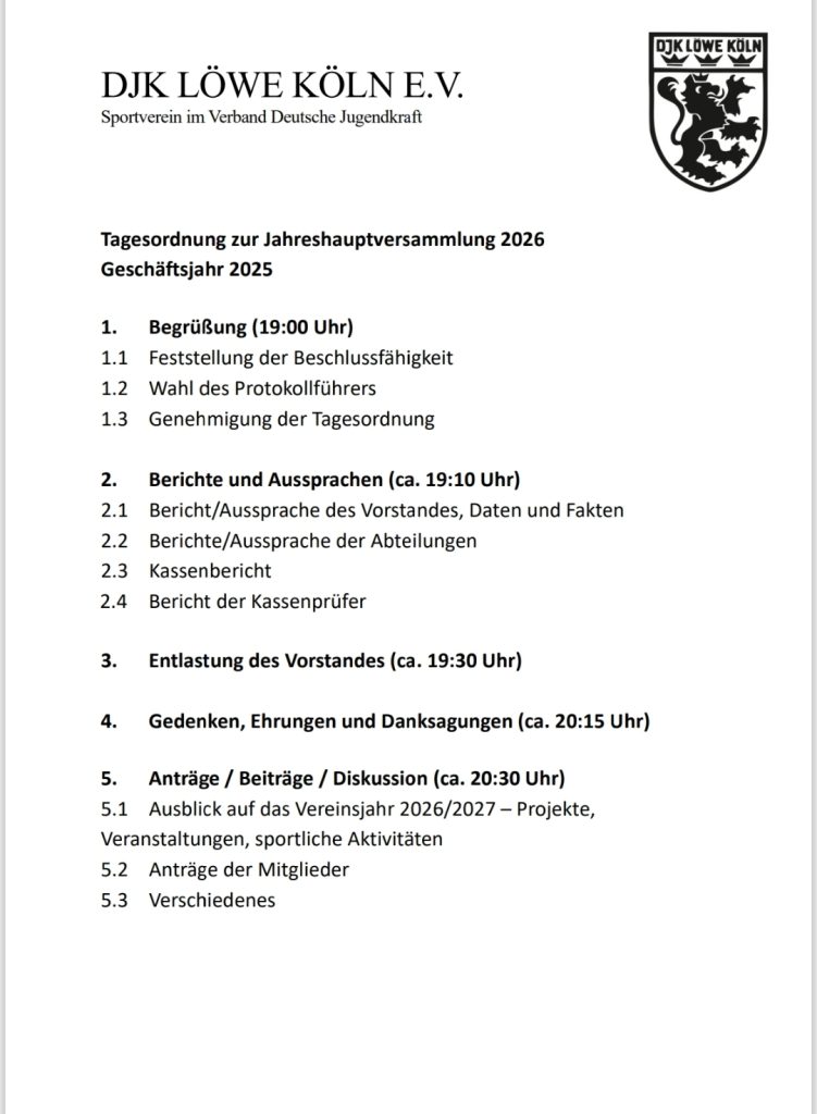 Jahresprogramm
